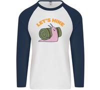 Let's Hike Divertente Slug Trekking Passeggio Uomo L/S Baseball T-Shirt