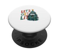 Let's Lit - Luci per albero di Natale divertenti, colore: verde PopSockets PopGrip Adesivo
