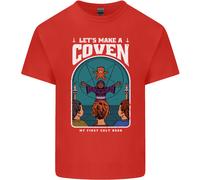 Lets Make A Coven Halloween Satanico Horror Uomo Cotone T-Shirt