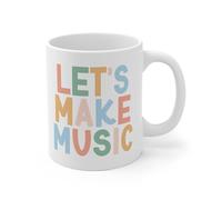Let's Make Music, tazza per insegnante di musica, tazza da caffè novità tazza da caffè 325 ml divertente tazza da caffè novità tazza in ceramica, I07