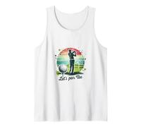 Let's Par Tee Retro Golf Umorismo Divertente Golfista Canotta