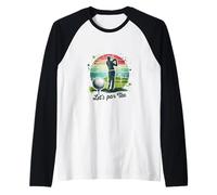 Let's Par Tee Retro Golf Umorismo Divertente Golfista Maglia con Maniche Raglan