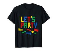 Let's Party Master Builder Cool Bricks Block Building Maglietta
