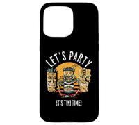 Let's Party Tiki Statue Cartoni animati per chi ama Tiki Custodia per iPhone 15 Pro Max
