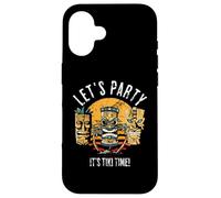 Let's Party Tiki Statue Cartoni animati per chi ama Tiki Custodia per iPhone 16
