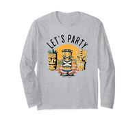 Let's Party Tiki Statue Cartoni Animati per Chi AMA Tiki Maglia a Manica