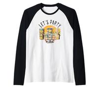 Let's Party Tiki Statue Cartoni Animati per Chi AMA Tiki Maglia con Maniche Raglan