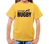 Let's Play Rugby - T-Shirt - League Union Divertente Giocatore Inghilterra