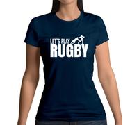 Let's Play Rugby - T-Shirt - League Union Divertente Player Inghilterra