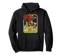 Lets Raise Hell Demon Retro Vintage Funny Adult Humor Felpa con Cappuccio