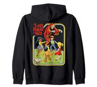 Lets Raise Hell Demon Retro Vintage Funny Adult Humor Felpa con Cappuccio