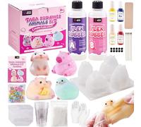 LET'S RESIN Gomma flessibile per Taba Squishy Kit, Kit tutto in uno per principianti per Squishy Maker, con gel di silicone da 460 g, stampi in silicone per criceto/capibara/coniglio/pulcino, pasta