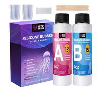 LET'S RESIN Kit per realizzare stampi in silicone da 230 g, gomma siliconica traslucida, peso 1:1, super elastico, ideale per stampi 3D, stampi in resina, stampi in silicone, asciugatura rapida 4H
