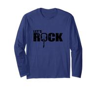 Let's Rock Guitar Music Style Genere Rock Band Maglia a Manica