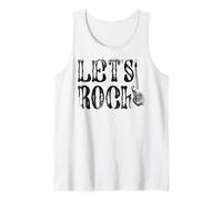 Let's Rock On Chitarra Elettrica Music Lover Band Rock and Roll Canotta
