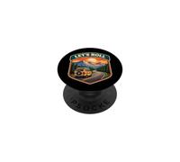 Let's Roll Camping Van Montagne Camper Caravan Proprietario Natura PopSockets PopGrip Adesivo
