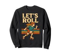 Let's Roll Pattinaggio a rotelle Retro Felpa