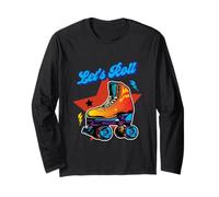 Let's Roll Retro 1970 1980 Pattinaggio a rotelle Vintage Skater Maglia a Manica