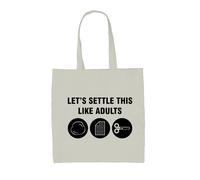 Let's Settle This Like Adulti - Borsa Tote IN Tela - Regalo Divertente