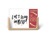 Let's Stay In Bed Quote Handwrite 2022 Calendario da tavolo Agenda 12 mesi