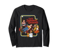 Lets Summon Demons Occult Retro Vintage Funny Adult Humor Maglia a Manica