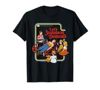 Lets Summon Demons Occult Retro Vintage Funny Adult Humor Maglietta