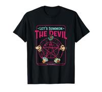 Let's Summon The Devil Divertente Grafica Estetica Maglietta