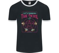 Lets Summon The Devil Ouija Board Demons Uomo Ringer T-Shirt FotL