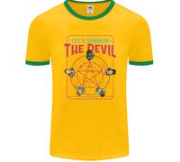 Lets Summon The Devil Ouija Board Demons Uomo Ringer T-Shirt FotL