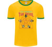 Lets Summon The Devil Ouija Board Demons Uomo Ringer T-Shirt FotL