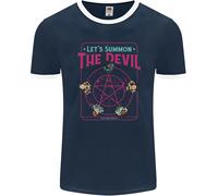 Lets Summon The Devil Ouija Board Demons Uomo Ringer T-Shirt FotL
