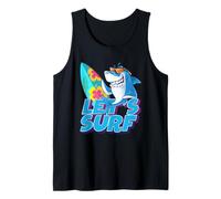 Let's Surf Funny Sarcastic Summer Shark Graphic Cool Designs Canotta