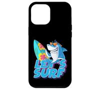 Let's Surf Funny Sarcastic Summer Shark Graphic Cool Designs Custodia per iPhone 12 Pro Max