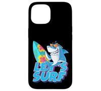 Let's Surf Funny Sarcastic Summer Shark Graphic Cool Designs Custodia per iPhone 15