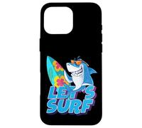 Let's Surf Funny Sarcastic Summer Shark Graphic Cool Designs Custodia per iPhone 16 Pro Max