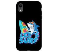 Let's Surf Funny Sarcastic Summer Shark Graphic Cool Designs Custodia per iPhone XR