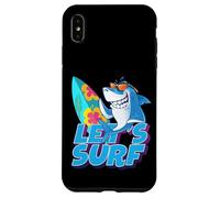 Let's Surf Funny Sarcastic Summer Shark Graphic Cool Designs Custodia per iPhone XS Max