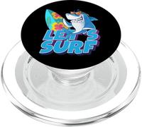 Let's Surf Funny Sarcastic Summer Shark Graphic Cool Designs PopSockets PopGrip per MagSafe