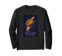 Let's Taco to Space Funny Rocket Space Food Design Maglia a Manica