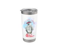 Let's Take a Break - Pappagallo grigio africano assonnato Bicchiere termico in acciaio inox doppia parete