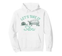 Let's Take It Slow Funny Snail Felpa con Cappuccio