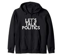 Let's Talk Politica Vacanze Famiglia Ringraziamento Natale Meme Felpa con Cappuccio