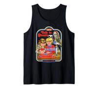 Let's Talk to Ghosts Demon Retro Vintage Funny Adult Humor Canotta
