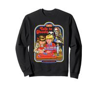 Let's Talk to Ghosts Demon Retro Vintage Funny Adult Humor Felpa