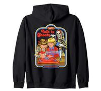 Let's Talk to Ghosts Demon Retro Vintage Funny Adult Humor Felpa con Cappuccio