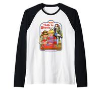 Let's Talk to Ghosts Demon Retro Vintage Funny Adult Humor Maglia con Maniche Raglan