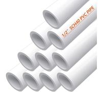 letsFix Tubo in PVC da 1/2 ", progetti fai da te in PVC per casa, giardino, serra, fattoria e officina, SCH. 40 bianco [101,6 cm x 10 pezzi]