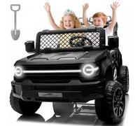 Letsgokid XL 24V 2 posti Ride on Giocattoli per bambini grandi, 4WD/2WD Ride on Car con telecomando, fuoristrada con sedile largo 55,9 cm, luci LED, musica, pala giocattolo, alta velocità bassa, avvio