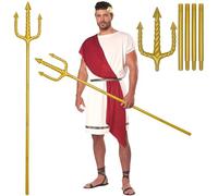 LETSHOLD Tridente 152 cm, Tridente Poseidone Armi Carnevale, Costume di Nettuno per Adulti e Bambini Carnevale Halloween Festa a Tema Gioco di Ruolo Costume da Diavolo (A)