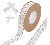 letsinstyle 10 iarda 0.59 Pollici Nastro di Cotone Righello, Nastro in Twill di Cotone Naturale Bianco Avorio, Nastri di Misurazione per Insegnanti per Confezionare Regali di Apprezzamento